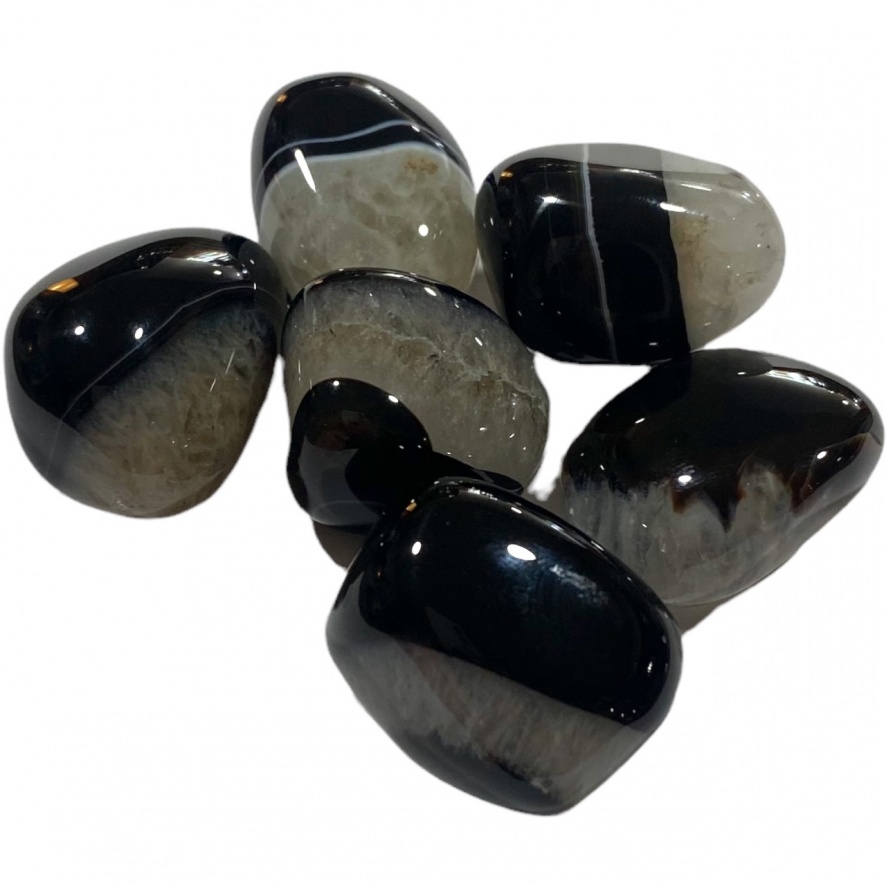 Agate - Black Banded - Tumblestone